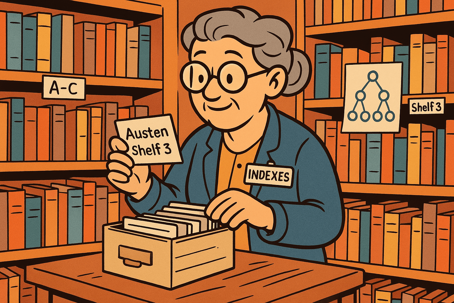 The Librarian Inside Your Database: A Story About Indexes and B-Trees